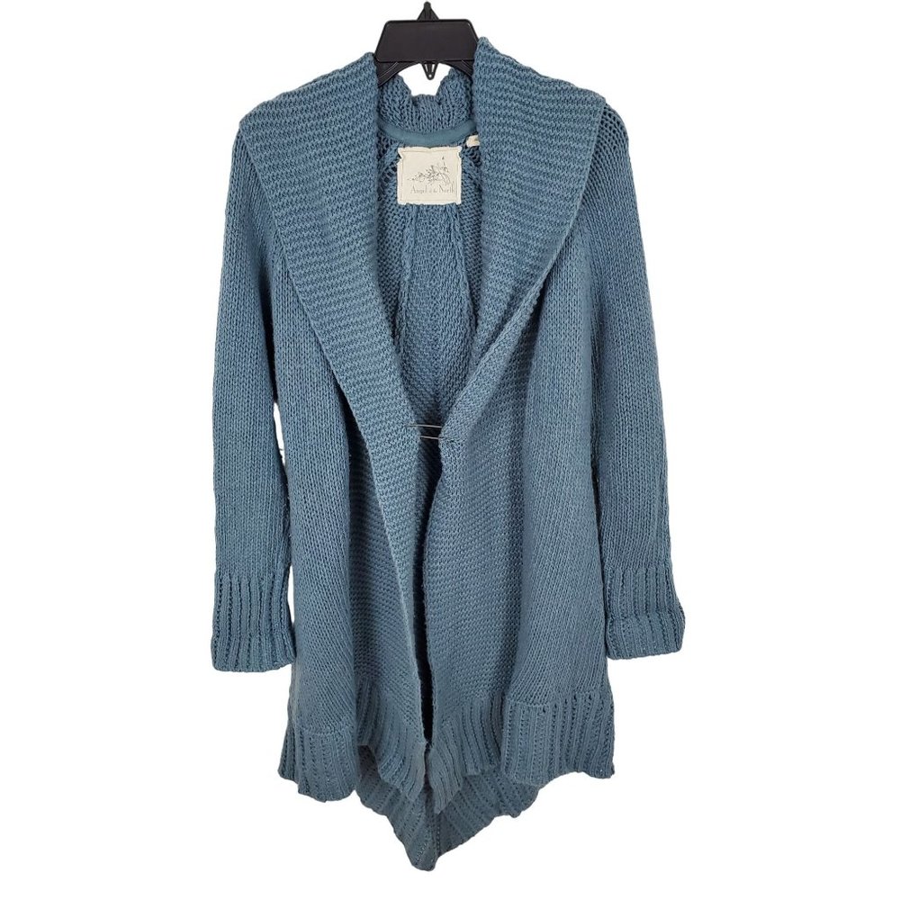 Angel of the North Blue Chunky Knit Cardigan L